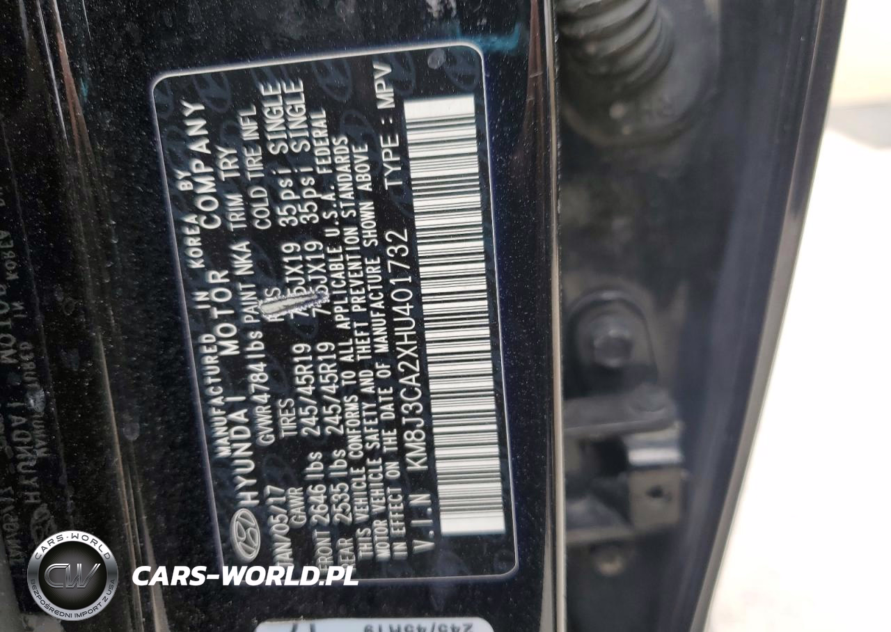 2017 Hyundai Tucson Limited VIN:KM8J3CA2XHU401732 - 14