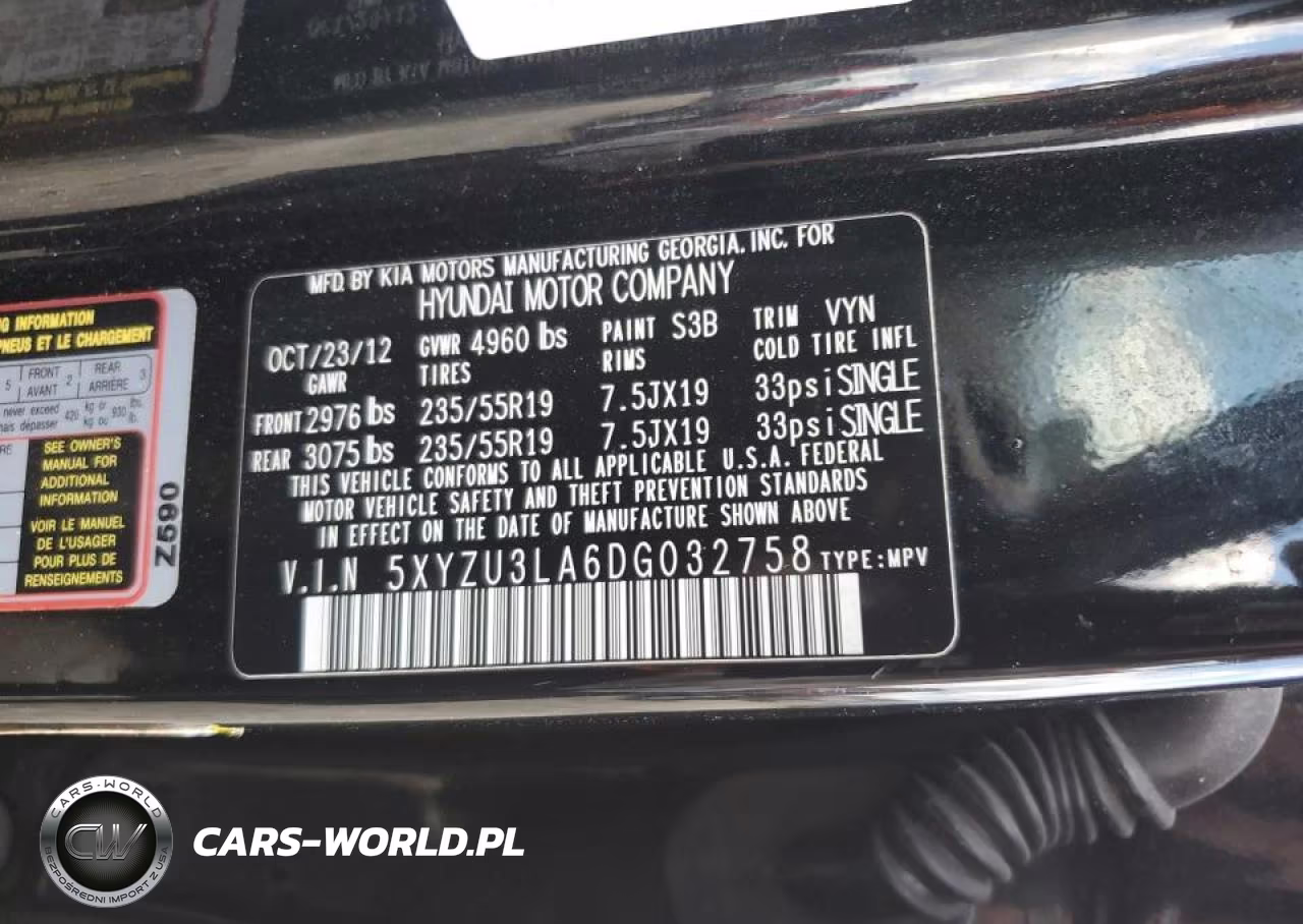 2013 Hyundai Santa Fe Sport VIN:5XYZU3LA6DG032758 - 13