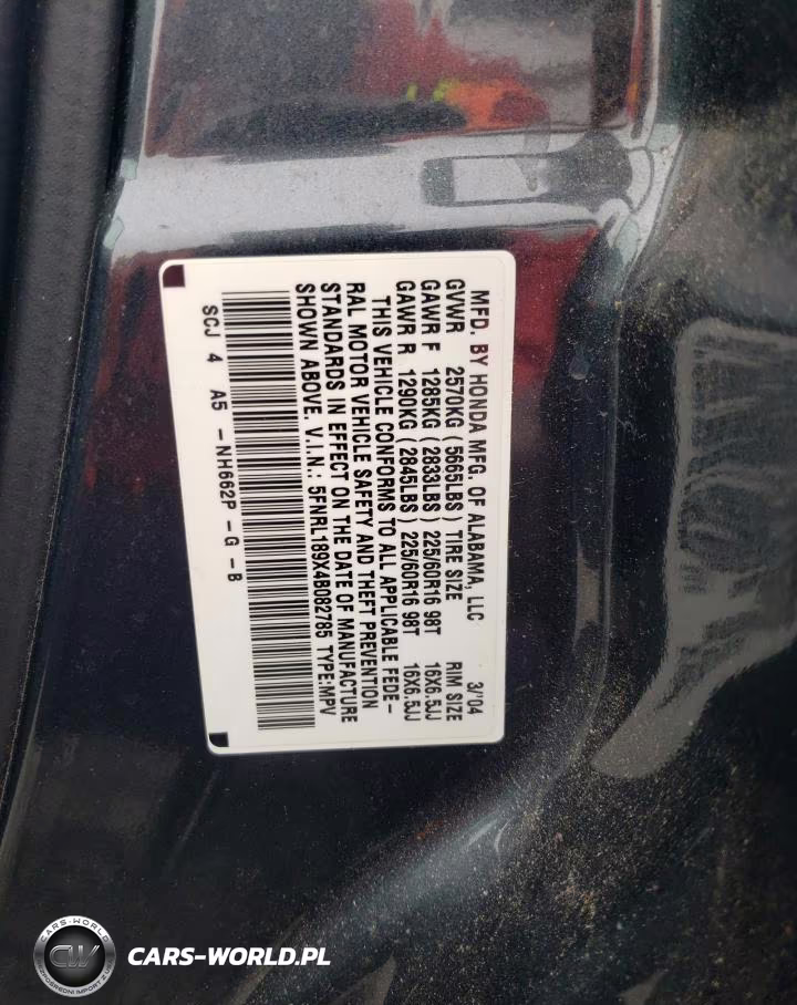2004 Honda Odyssey Exl VIN:5FNRL189X4B082785 - 13
