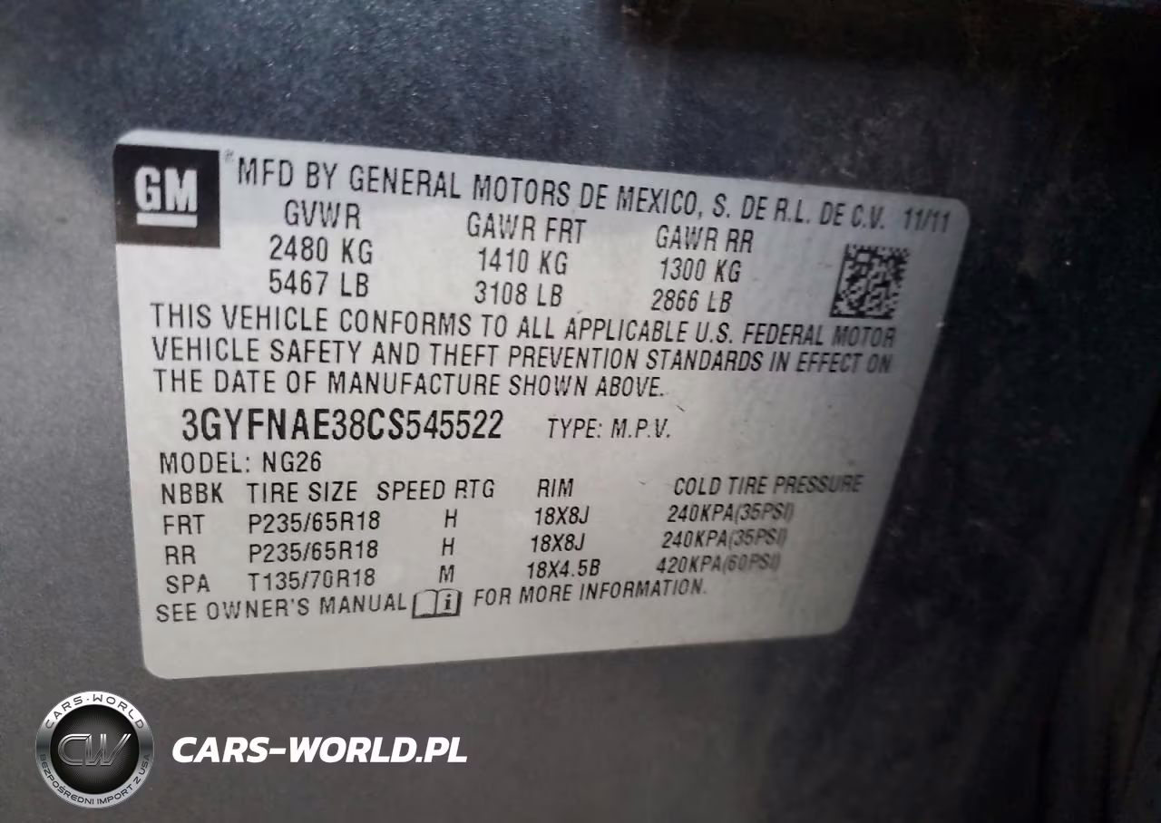 2012 Cadillac Srx Luxury Collection VIN:3GYFNAE38CS545522 - 12