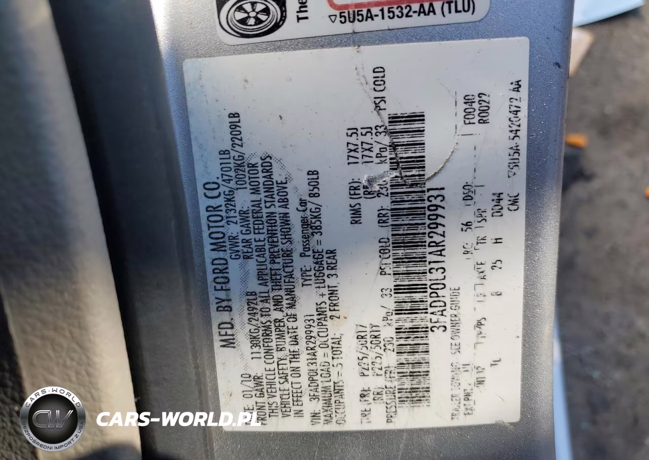 2010 Ford Fusion Hybrid VIN:3FADP0L31AR299931 - 12