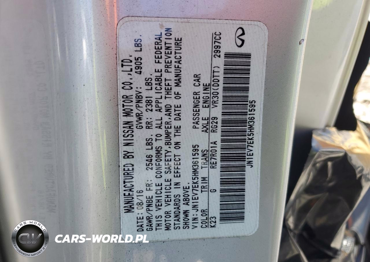 2017 Infiniti Q60 Premium VIN:JN1EV7EK5HM361595 - 13