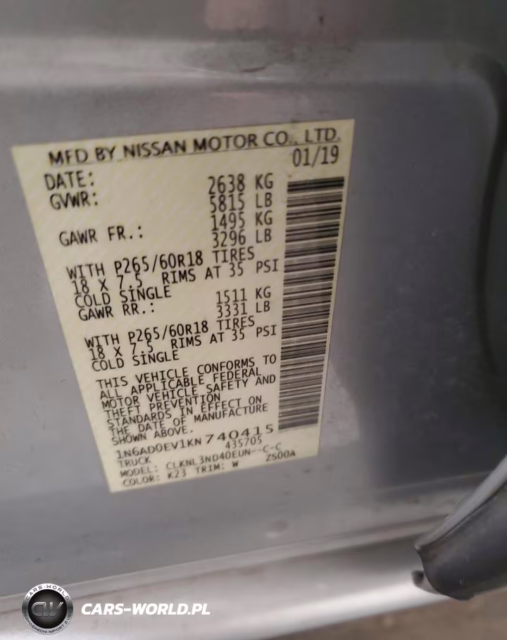 2019 Nissan Frontier S VIN:1N6AD0EV1KN740415 - 12