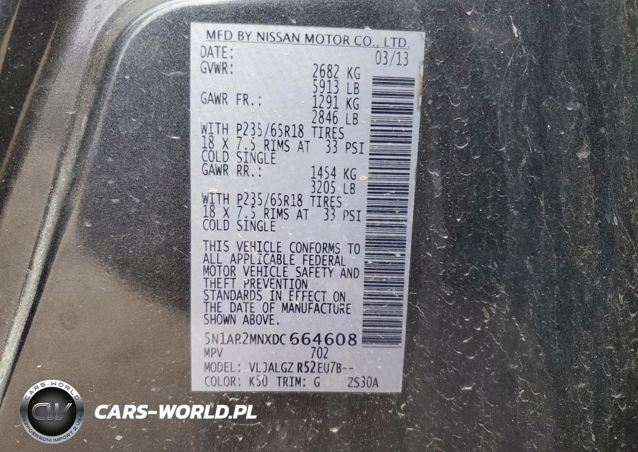 2013 Nissan Pathfinder S VIN:5N1AR2MNXDC664608 - 13
