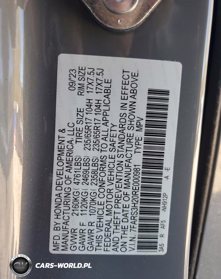 2024 Honda Cr-V Lx VIN:7FARS3H20RE000981 - 14