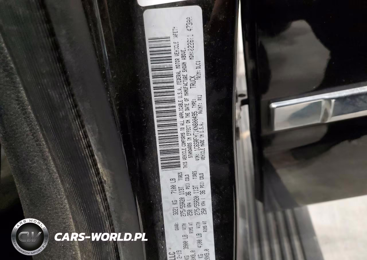 2019 Ram 1500 Limited VIN:1C6SRFHT1KN800495 - 13