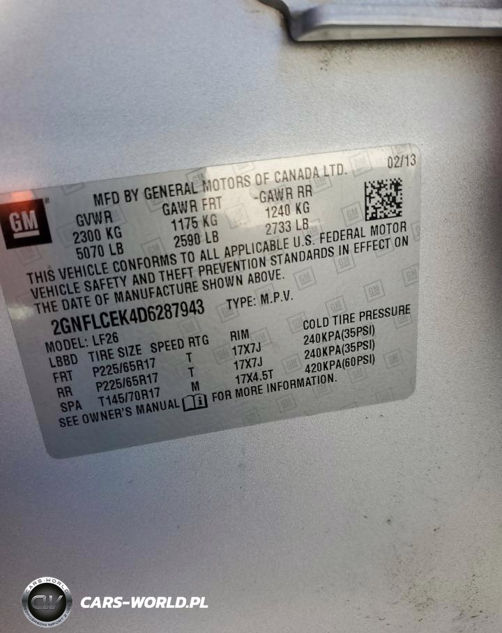 2013 Chevrolet Equinox Ls VIN:2GNFLCEK4D6287943 - 13