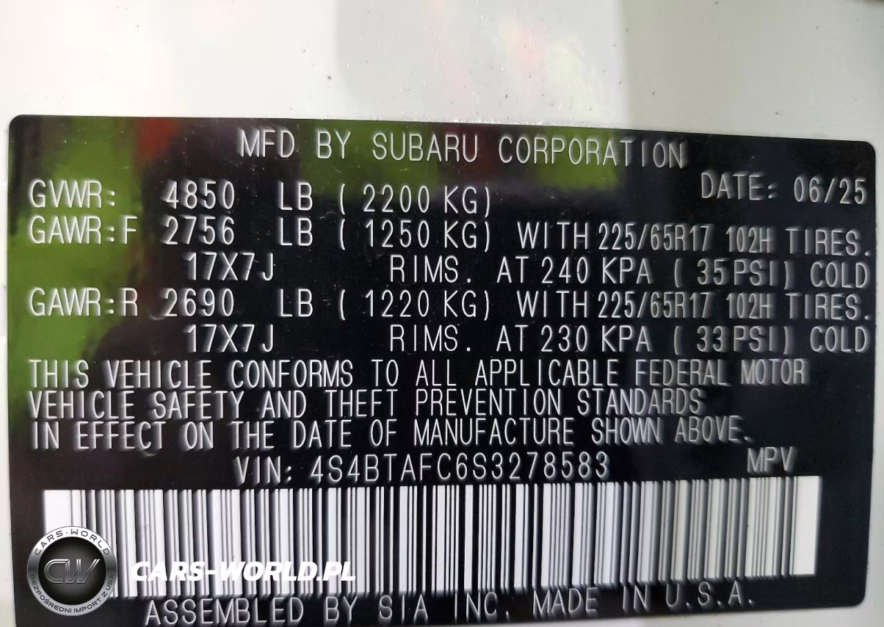 2025 Subaru Outback Premium VIN:4S4BTAFC6S3278583 - 13
