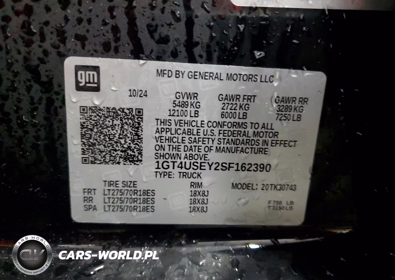 2025 GMC Sierra K3500 VIN:1GT4USEY2SF162390 - 12