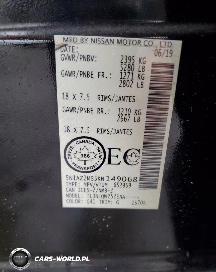 2019 Nissan Murano S VIN:5N1AZ2MS5KN149068 - 12