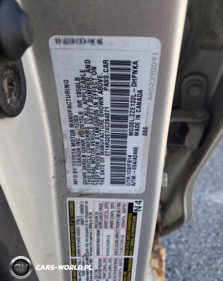 2004 Toyota Corolla Matrix Xr VIN:2T1KR32E74C264871 - 13