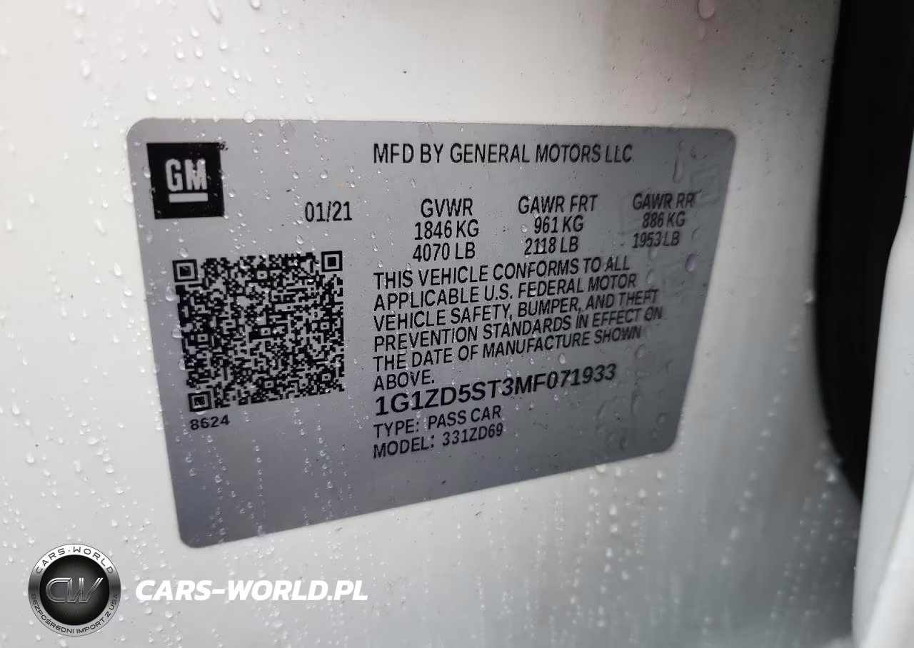 2021 Chevrolet Malibu Lt VIN:1G1ZD5ST3MF071933 - 12