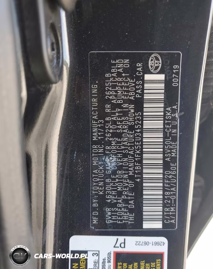 2014 Toyota Camry L VIN:4T1BF1FK5EU345235 - 12