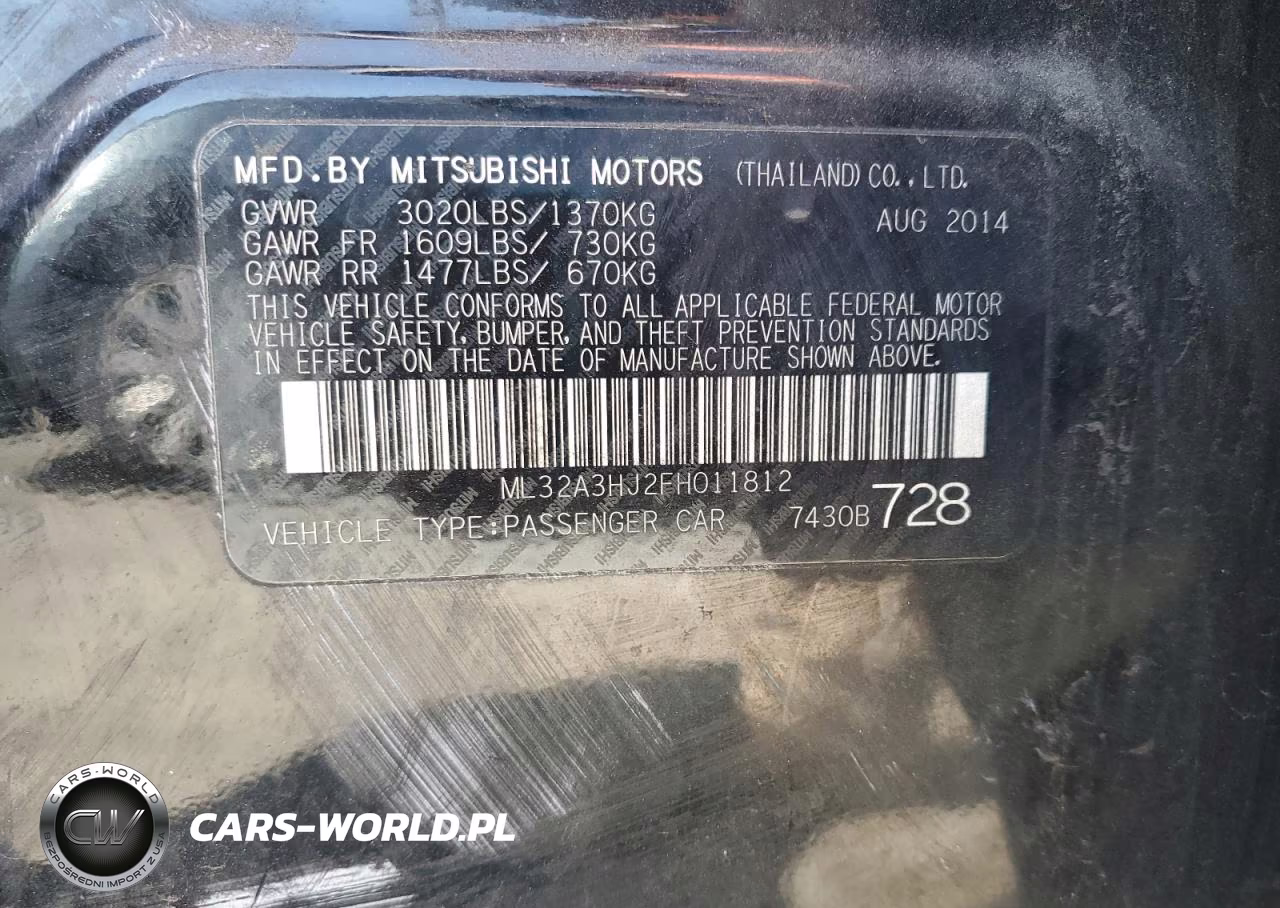 2015 Mitsubishi Mirage De VIN:ML32A3HJ2FH011812 - 12
