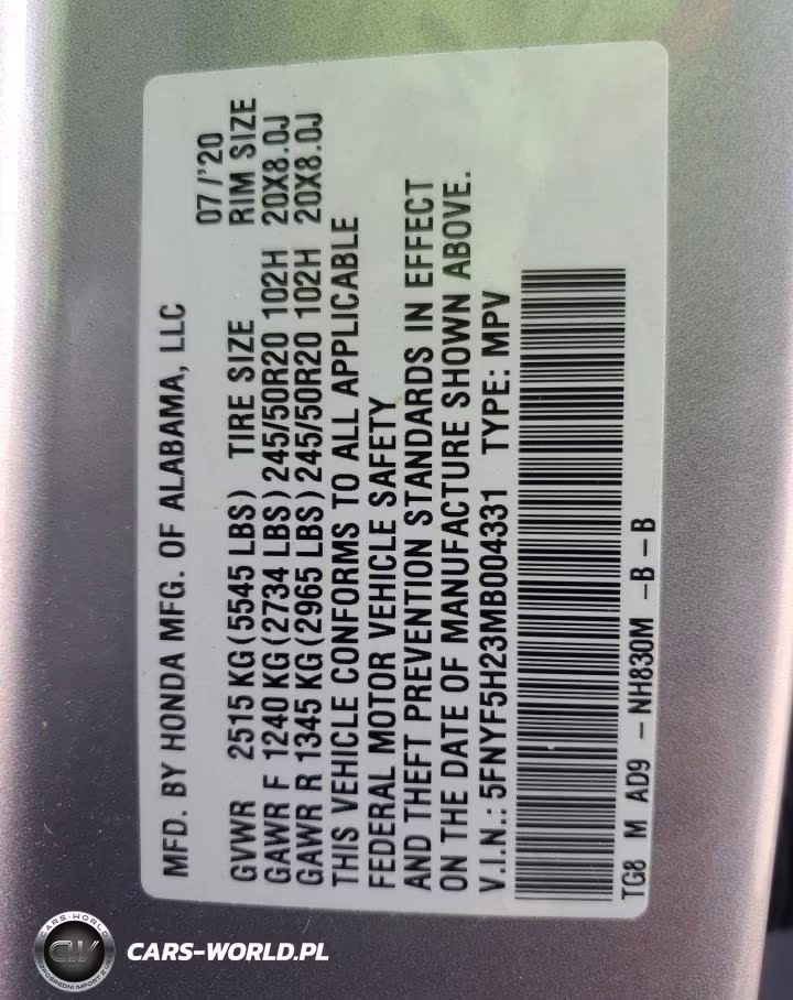 2021 Honda Pilot Se VIN:5FNYF5H23MB004331 - 13