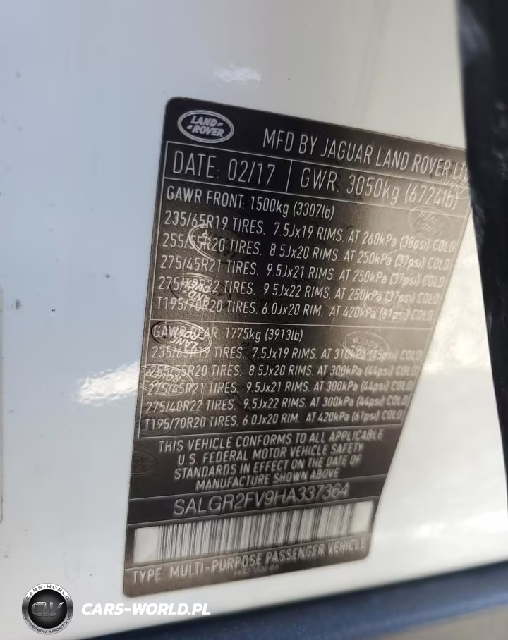 2017 Land Rover Range Rover VIN:SALGR2FV9HA337364 - 13