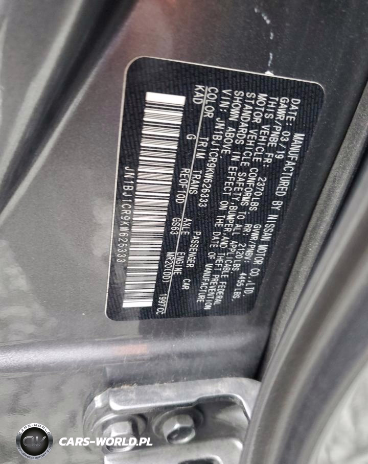 2019 Nissan Rogue Sport S VIN:JN1BJ1CR9KW626333 - 13
