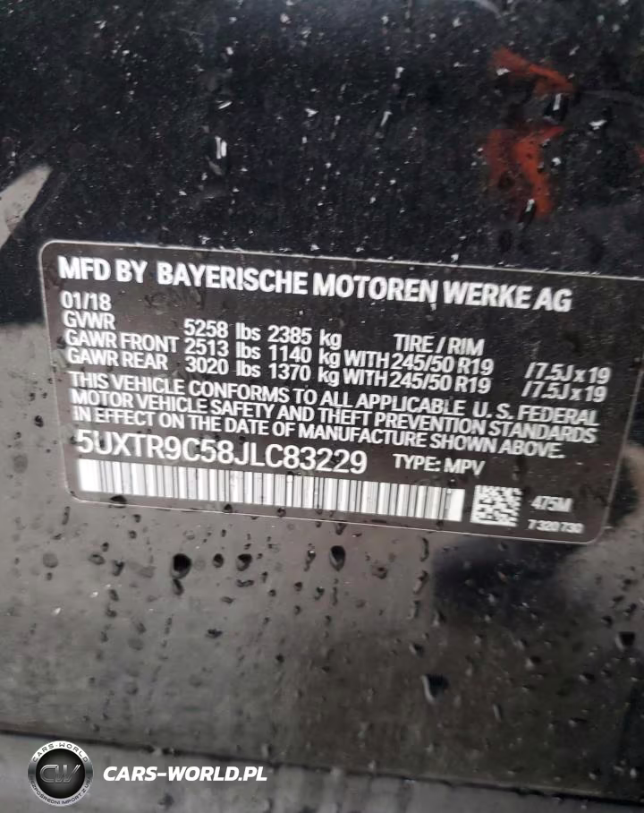 2018 BMW X3 xDrive30I VIN:5UXTR9C58JLC83229 - 14