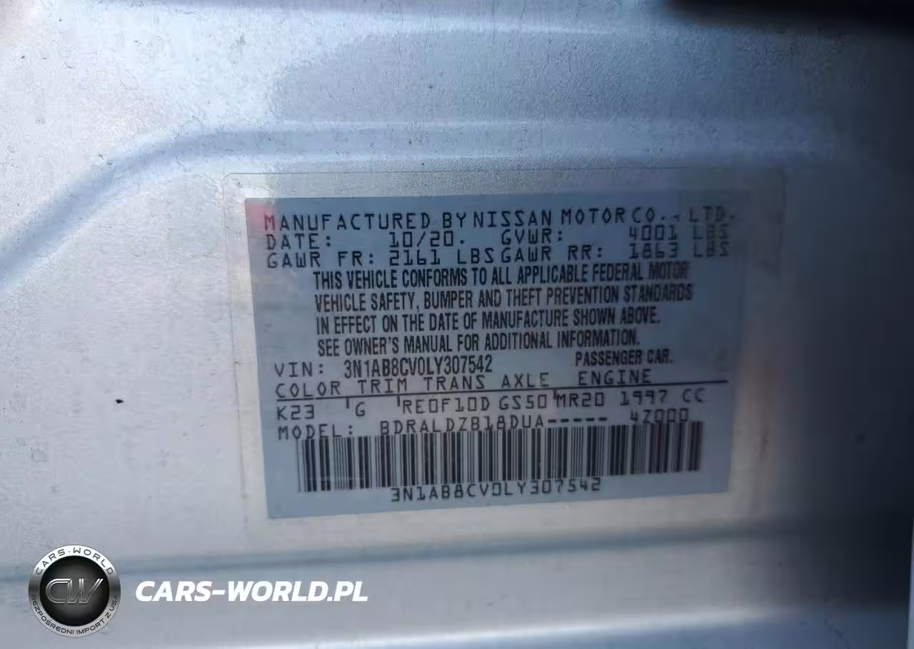 2020 Nissan Sentra Sv VIN:3N1AB8CV0LY307542 - 12