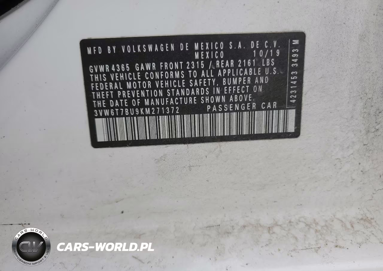 2019 Volkswagen Jetta Gli VIN:3VW6T7BU9KM271372 - 12