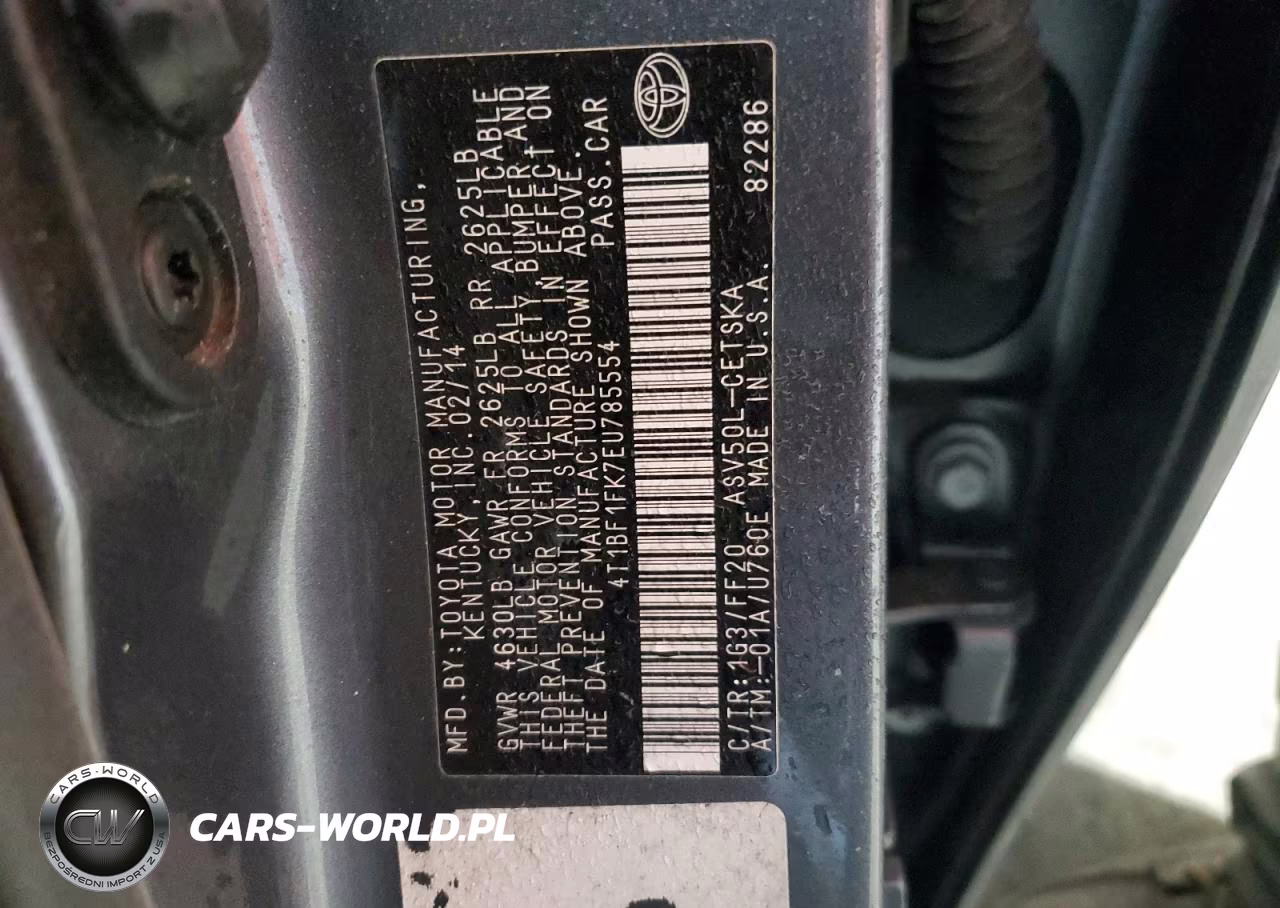 2014 Toyota Camry L VIN:4T1BF1FK7EU785554 - 12