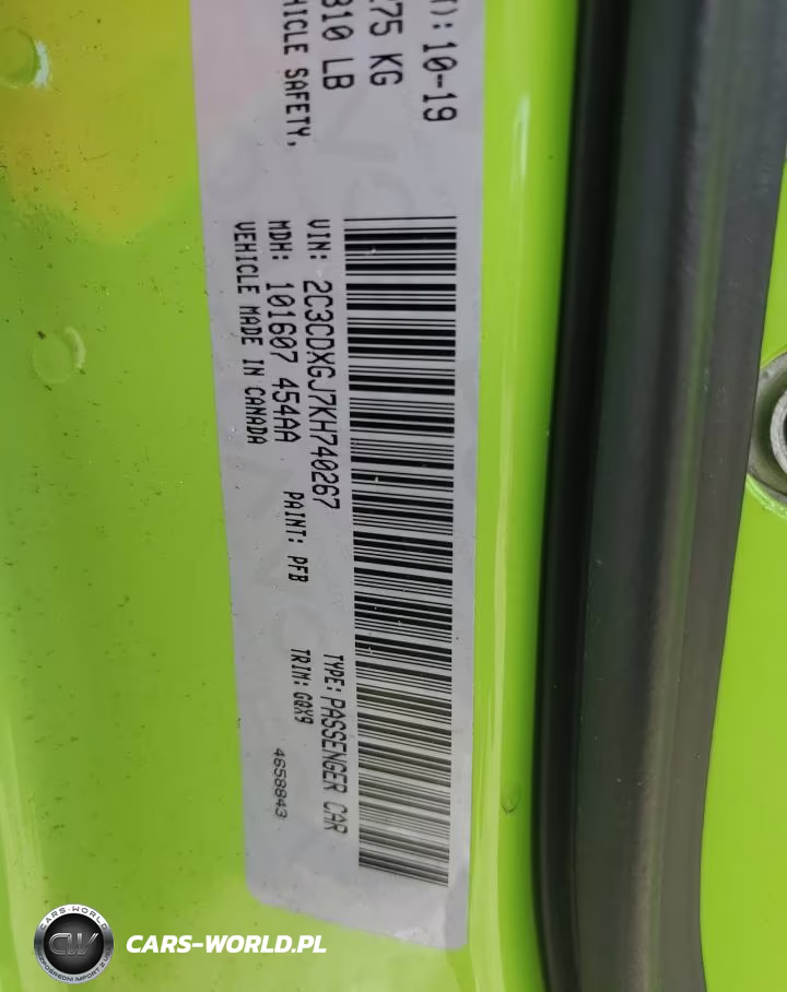 2019 Dodge Charger Scat Pack VIN:2C3CDXGJ7KH740267 - 13