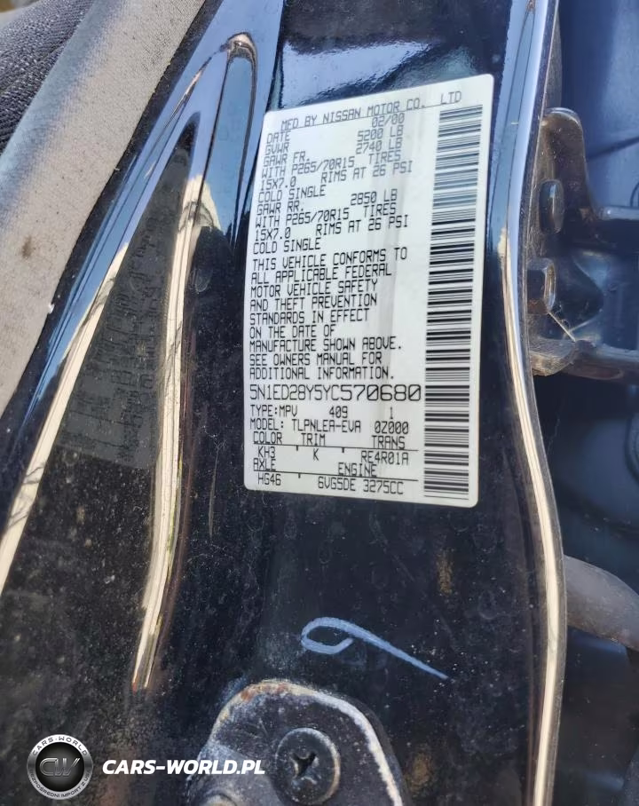 2000 Nissan Xterra Xe VIN:5N1ED28Y5YC570680 - 13