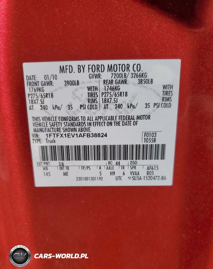 2010 Ford F150 Super Cab VIN:1FTFX1EV1AFB38824 - 12