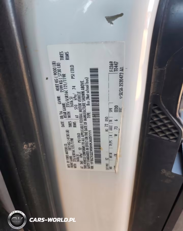 2017 Ford Transit T-350 VIN:1FBZX2ZM9HKA05111 - 14