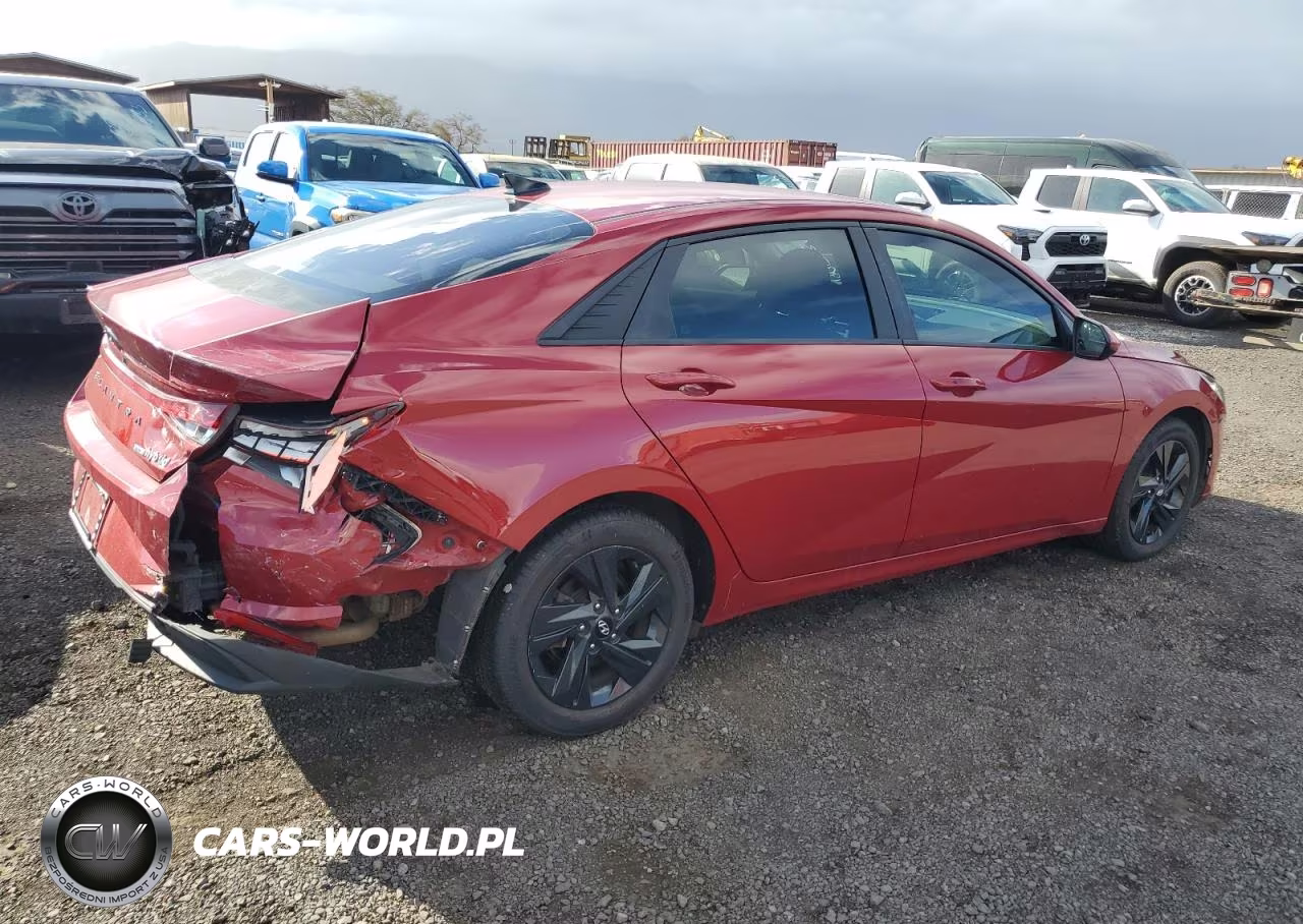 2021 Hyundai Elantra Blue VIN:KMHLM4AJ1MU004035 - 3