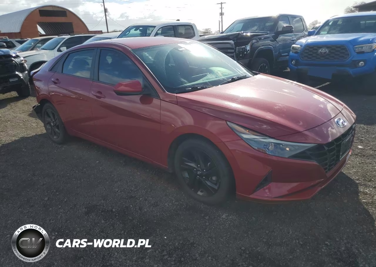 2021 Hyundai Elantra Blue VIN:KMHLM4AJ1MU004035 - 4