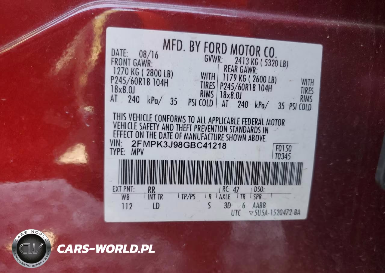 2016 Ford Edge Sel VIN:2FMPK3J98GBC41218 - 13