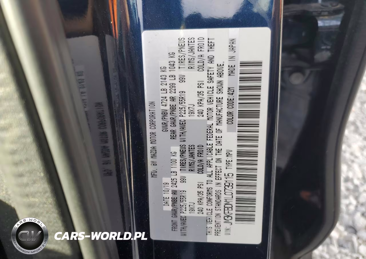 2020 Mazda Cx-5 Grand Touring VIN:JM3KFBDM1L0739115 - 13