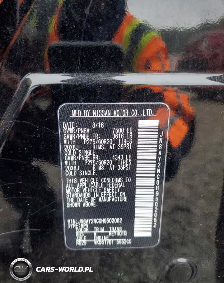 2017 Nissan Armada VIN:JN8AY2NC0H9502062 - 13