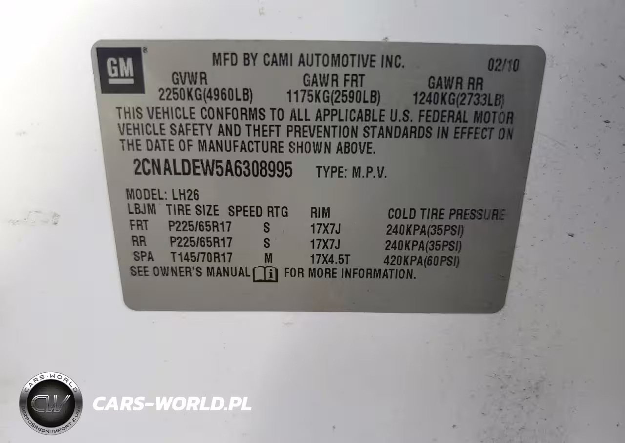 2010 Chevrolet Equinox Lt VIN:2CNALDEW5A6308995 - 14