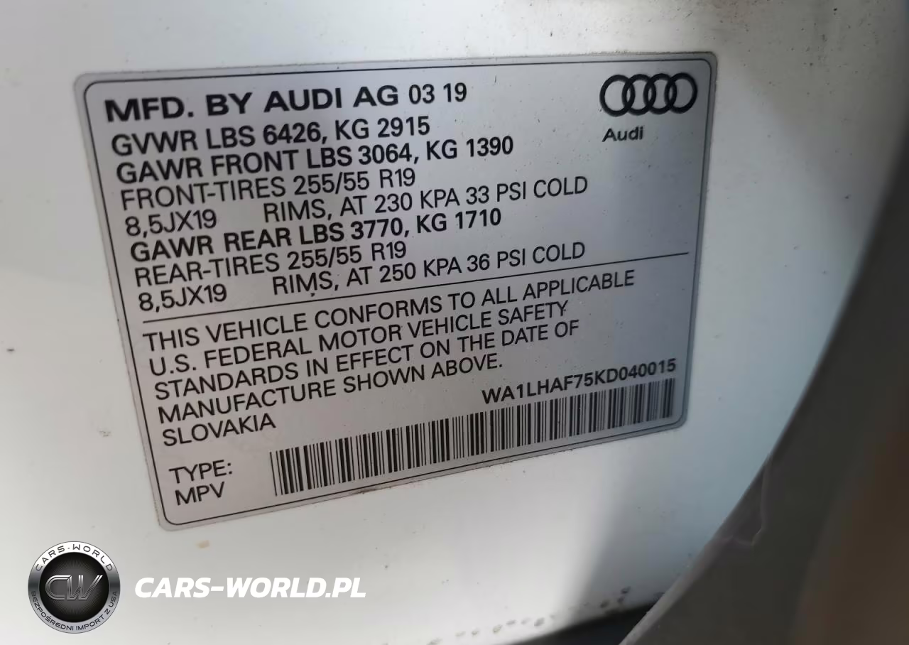 2019 Audi Q7 Premium Plus VIN:WA1LHAF75KD040015 - 14