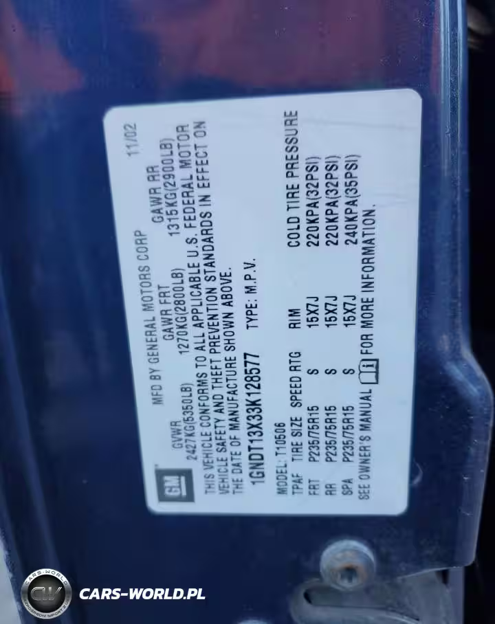 2003 Chevrolet Blazer VIN:1GNDT13X33K128577 - 14