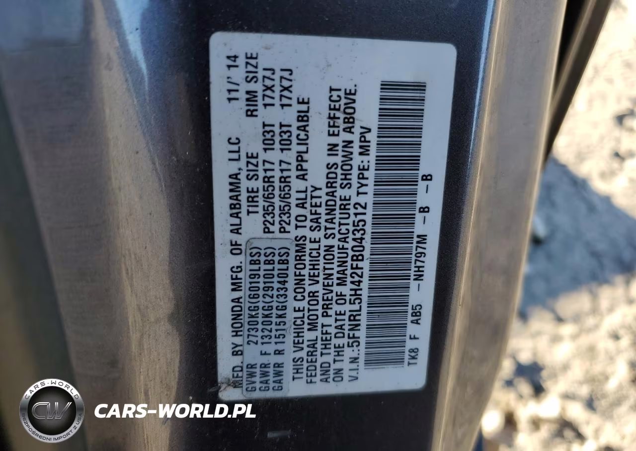 2015 Honda Odyssey Ex VIN:5FNRL5H42FB043512 - 13