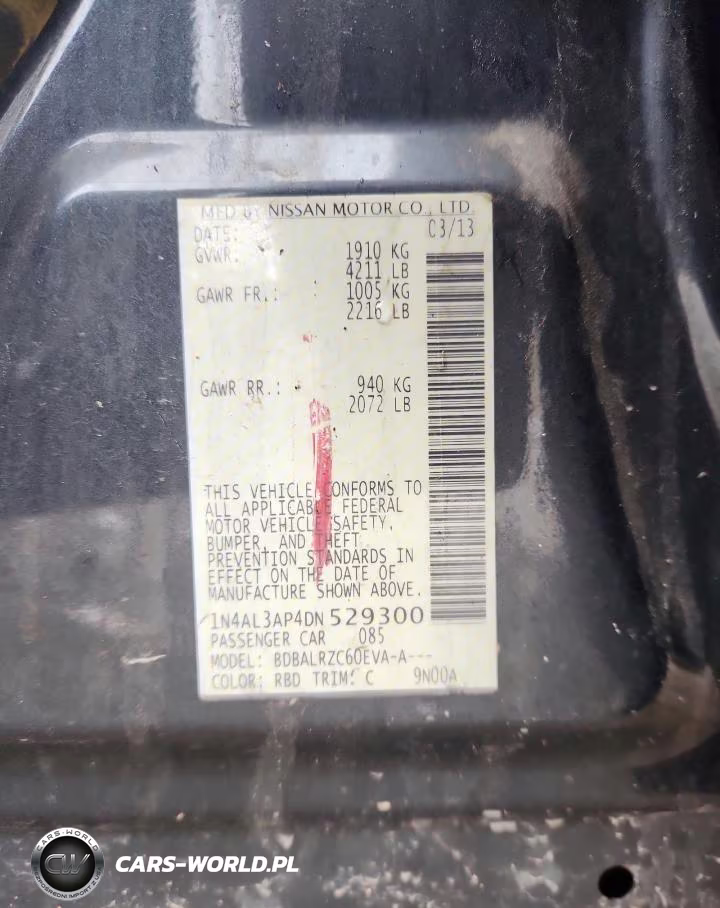 2013 Nissan Altima 2.5 VIN:1N4AL3AP4DN529300 - 12
