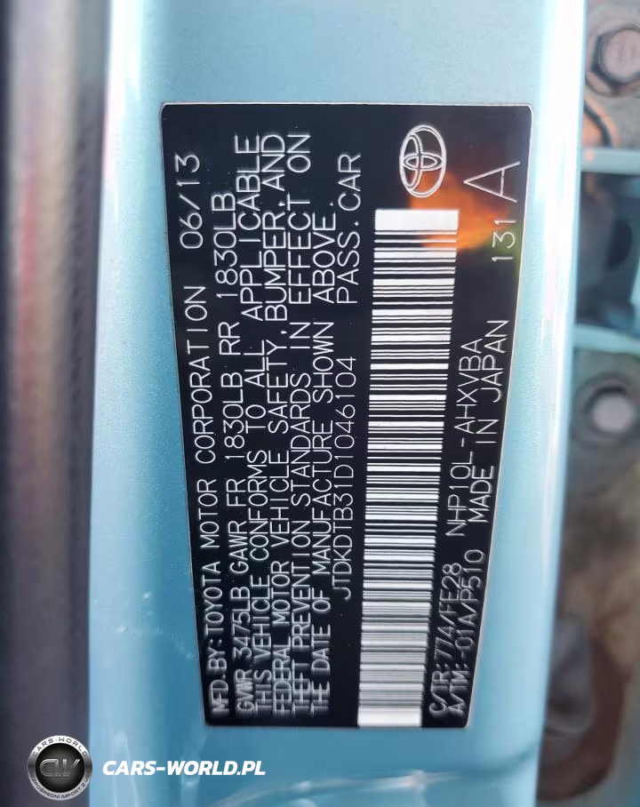 2013 Toyota Prius VIN:JTDKDTB31D1046104 - 12