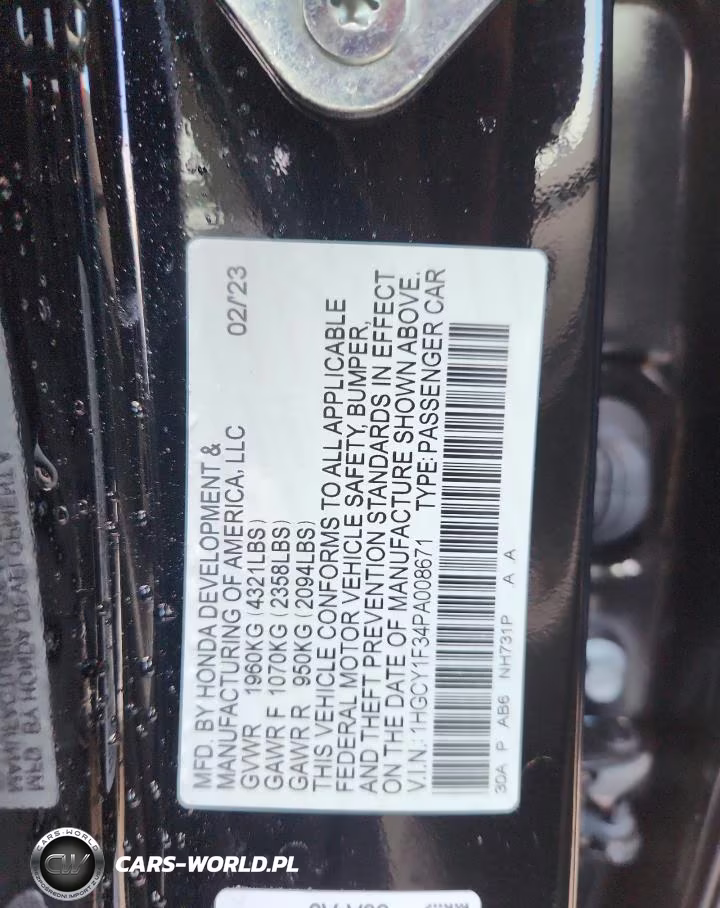 2023 Honda Accord Ex VIN:1HGCY1F34PA008671 - 12