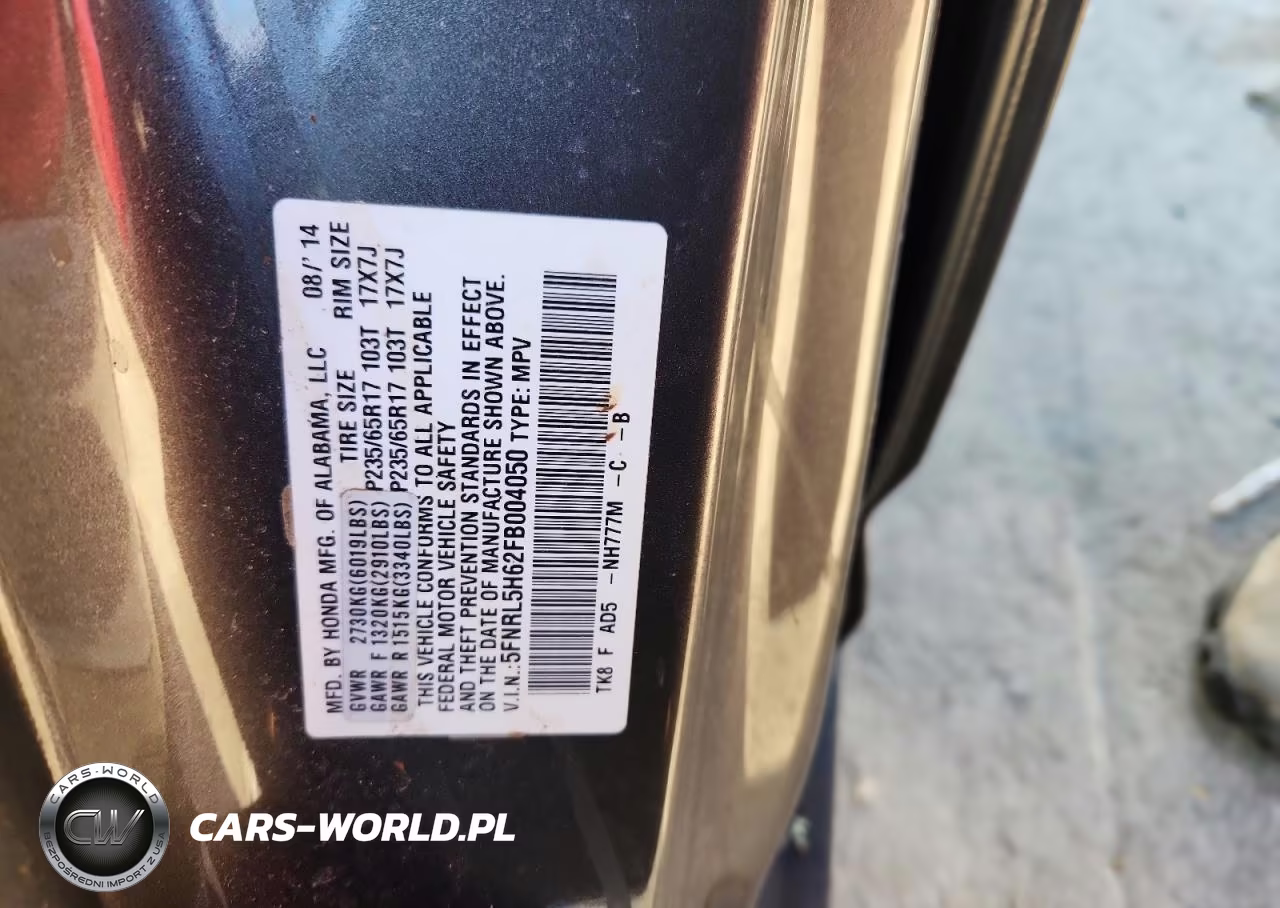2015 Honda Odyssey Exl VIN:5FNRL5H62FB004050 - 13