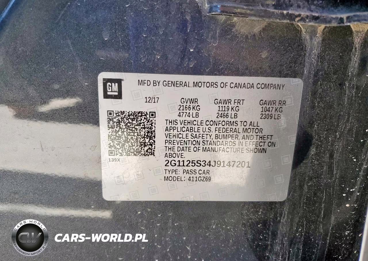 2018 Chevrolet Impala Premier VIN:2G1125S34J9147201 - 12