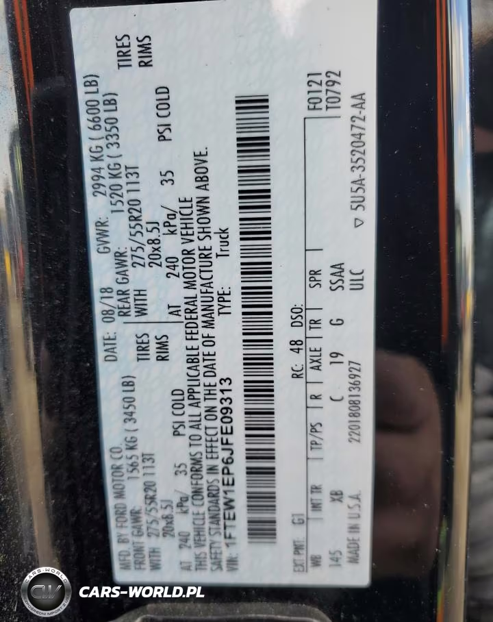 2018 Ford F150 Supercrew VIN:1FTEW1EP6JFE09313 - 12