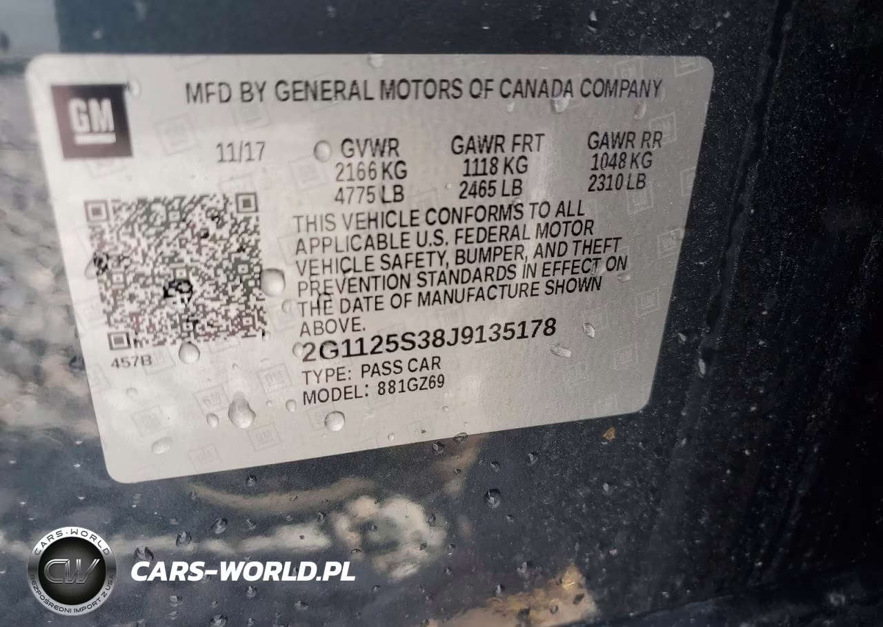 2018 Chevrolet Impala Premier VIN:2G1125S38J9135178 - 12
