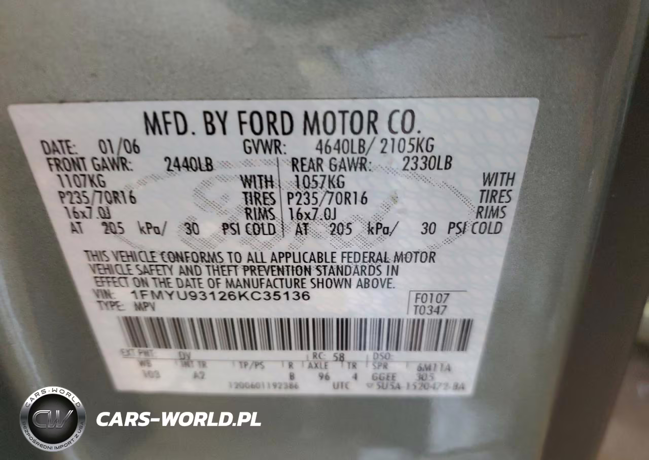 2006 Ford Escape Xlt VIN:1FMYU93126KC35136 - 13