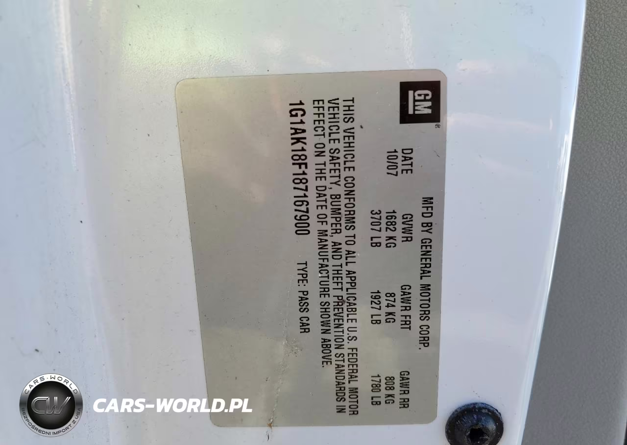 2008 Chevrolet Cobalt Ls VIN:1G1AK18F187167900 - 12