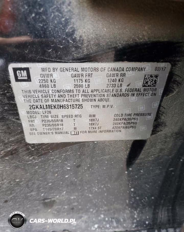 2017 GMC Terrain Sle VIN:2GKALMEK0H6315725 - 13