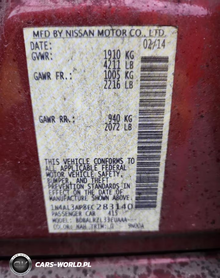 2014 Nissan Altima 2.5 S VIN:1N4AL3AP8EC283140 - 14