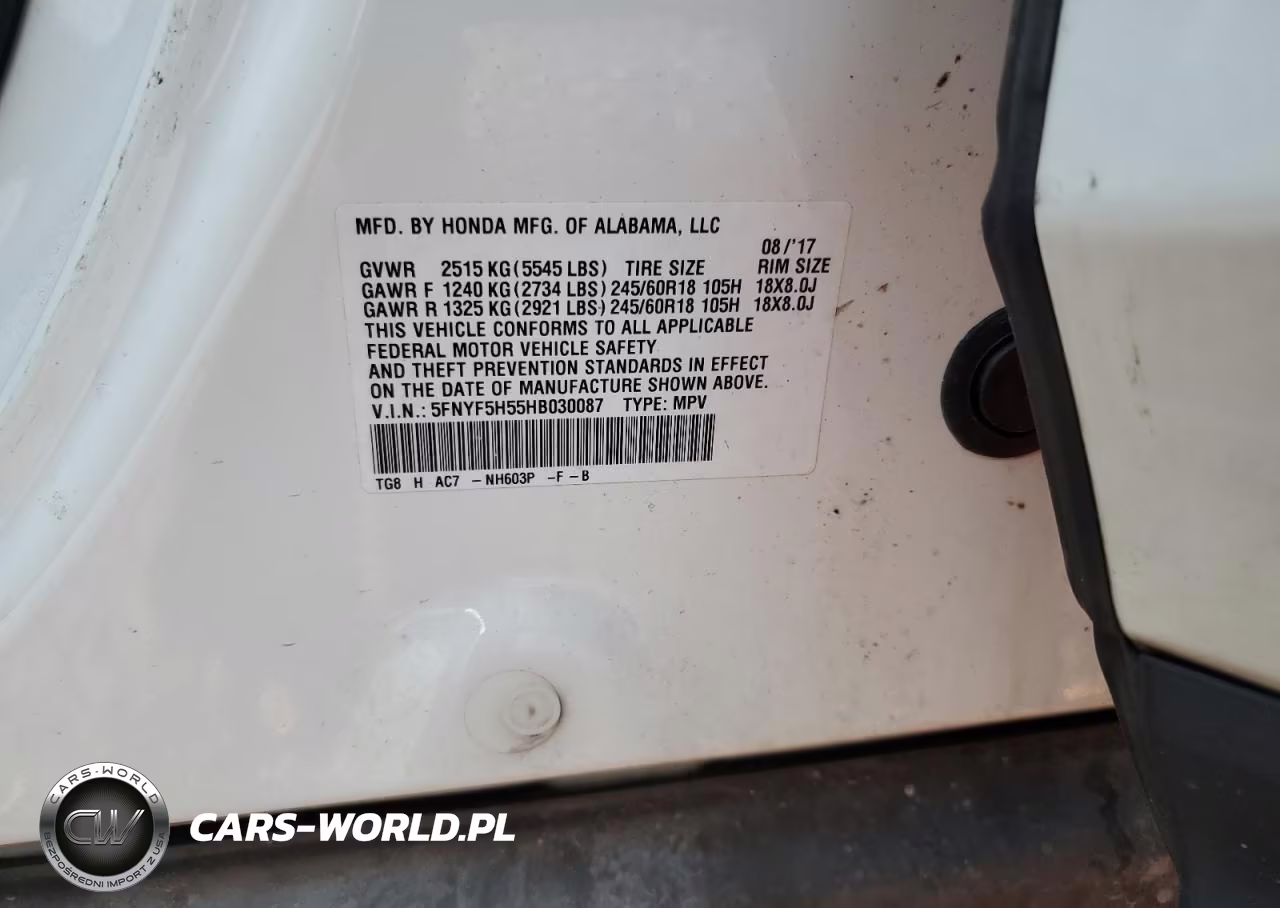 2017 Honda Pilot Exl VIN:5FNYF5H55HB030087 - 13